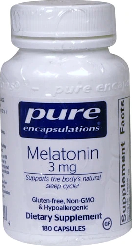 Pure Encapsulations Melatonina 3mg - 180 Cápsulas: Melhora do Sono e Bem-Estar