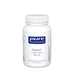 Pure Encapsulations Niacitol® No-Flush Niacina 500 mg - 120 Cápsulas