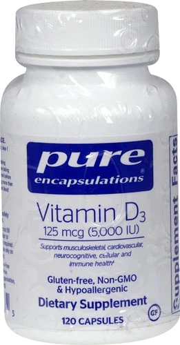 Pure Encapsulations Vitamin D3 -- 5000 IU - 120 Capsules