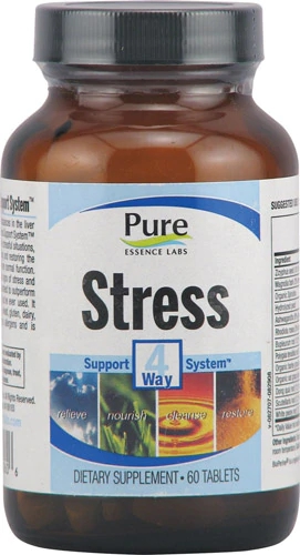 Pure Essence Labs 4 Way Stress Support System™ - 60 Comprimidos: Alívio Natural do Estresse