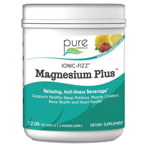 Pure Essence Labs Ionic-Fizz Magnésio Plus Raspberry Lemonade 342g - Suplemento Eletrolítico