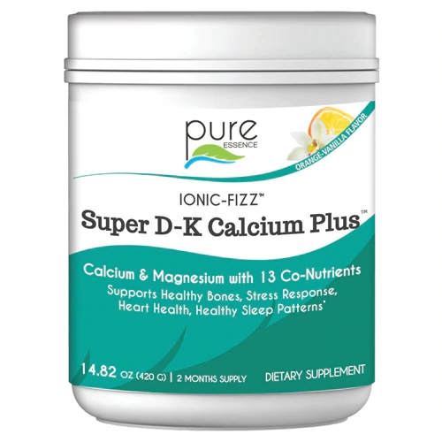 Pure Essence Labs Ionic-Fizz Super D-K Calcium Plus Laranja Baunilha 420g - Suplemento Completo
