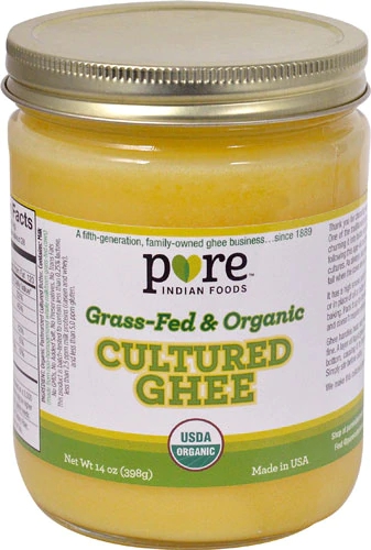 Ghee Orgânico Puro Indian Foods Alimentado a Pasto - 397g