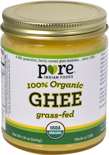 Ghee Orgânico Puro Indian Foods Grass-Fed - 221g - Manteiga Clarificada Premium