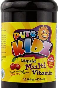 Pure Kidz Multivitamínico Líquido Sabor Cereja - 444ml para Crianças
