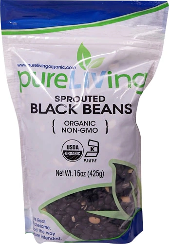 Feijão Preto Orgânico Germinado Pure Living Seco - 425g