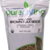 Comprar pure living organic flax seeds sprouted brown -- 15 oz preço no brasil food & beverages nuts pine nuts suplementos em oferta suplemento importado loja 5 online promoção -
