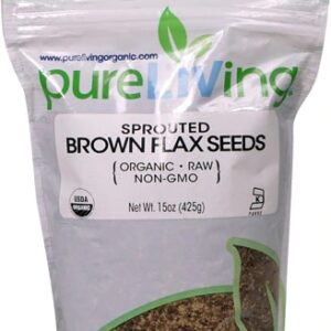Comprar pure living organic flax seeds sprouted brown -- 15 oz preço no brasil flaxseed food & beverages seeds suplementos em oferta suplemento importado loja 65 online promoção -