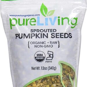 Sementes de Abóbora Orgânicas Puras Germinadas Pure Living 340g - Nutrição Vital