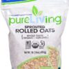 Comprar pure living organic sprouted rolled oats -- 16 oz preço no brasil breakfast foods food & beverages hot cereals rolled oats suplementos em oferta suplemento importado loja 1 online promoção -