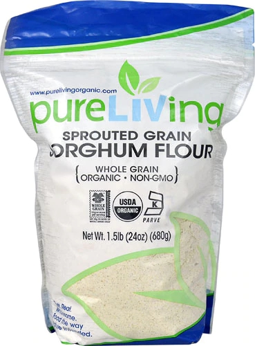 Pure Living Sprouted Grain Sorghum Flour Organic -- 1.5 lb