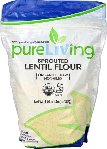 Farinha de Lentilha Germinada Pure Living - 680g - Alimentação Saudável e Versátil
