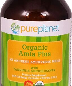 Pure Planet Amla Plus Orgânico 500mg - 500 Comprimidos - Potência Antioxidante