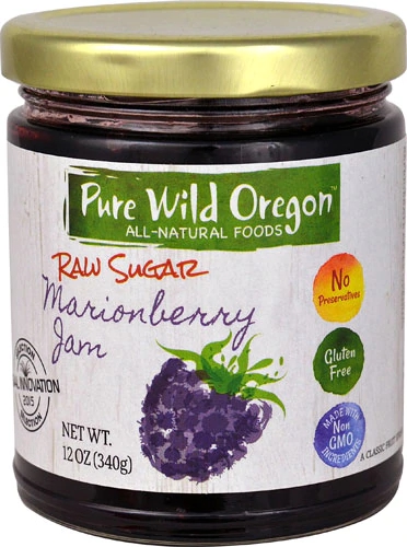 Geleia Orgânica de Marionberry Pura da Floresta de Oregon - Sem Glúten - 340g