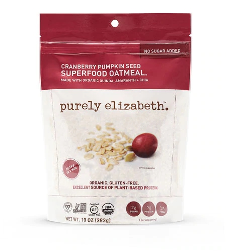 Aveia Orgânica Superfood Purely Elizabeth Cranberry & Semente de Abóbora Sem Glúten 283g