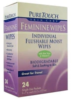 Comprar puretouch feminine wipes flushable -- 24 wipes preço no brasil beauty & personal care feminine hygiene menstrual pads personal care suplementos em oferta suplemento importado loja 81 online promoção -