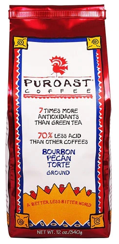 Café Puroast Bourbon Pecan Torte Grão Integral Baixo Ácido - 340g (Sabor Intenso e Bem-Estar)