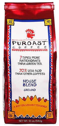 Café Puroast Low Acid House Blend Torrado e Moído - 340g