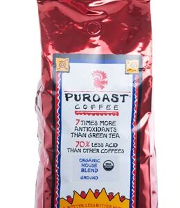 Café Orgânico Puroast House Blend Baixa Acidez Moído 1.134kg - Sabor Puro e Bem-Estar