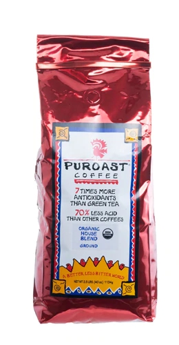 Café Orgânico Puroast House Blend Baixa Acidez Moído 1.134kg - Sabor Puro e Bem-Estar