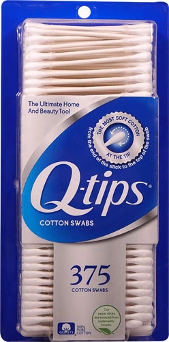 Cotonetes Q-Tips 375 Unidades - Higiene e Cuidado Essencial