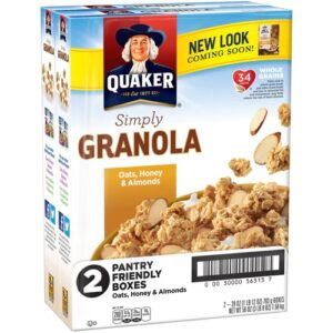 Quaker Simply Granola Aveia Mel e Amêndoas - Pack 2x 794g | Sabor e Nutrição