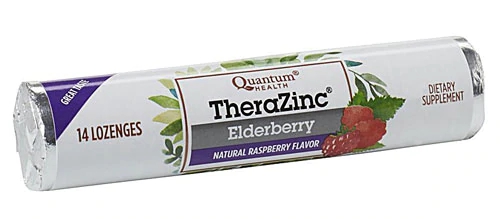Quantum TheraZinc® Pastilhas de Sabugueiro e Framboesa - 14 Pastilhas para Imunidade