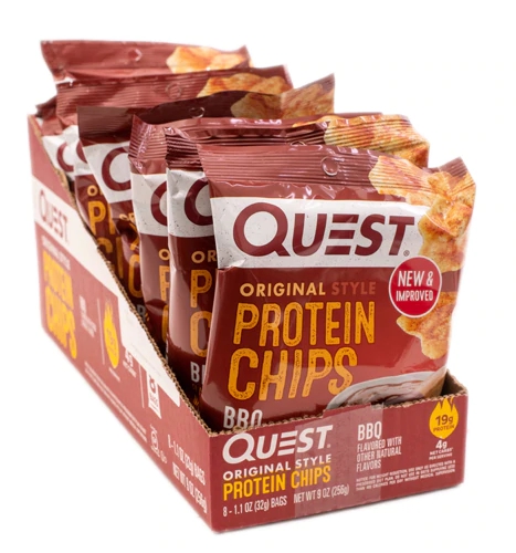 Quest Nutrition Chips Proteicos Original BBQ Sabor Churrasco - 8 Pacotes (Aprox. 227g)