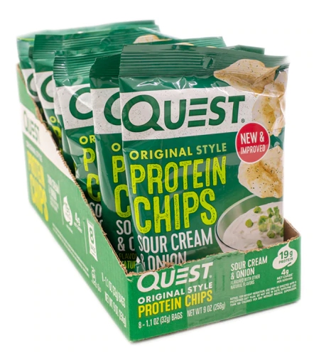 Quest Nutrition Original Style Protein Chips Sour Cream & Onion 8 Pacotes - 108g (13.5g por pacote)