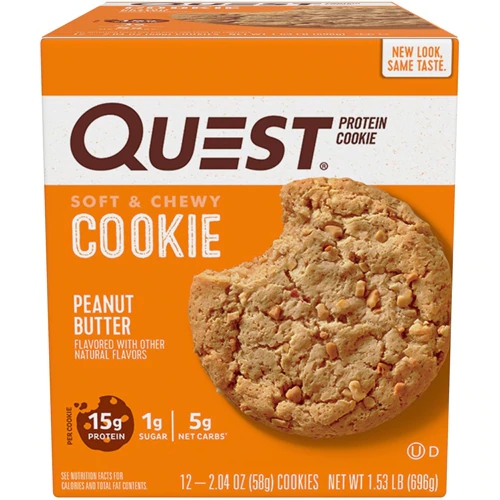 Quest Nutrition Protein Cookie Sabor Peanut Butter - 12 Cookies (Aprox. 60g cada)