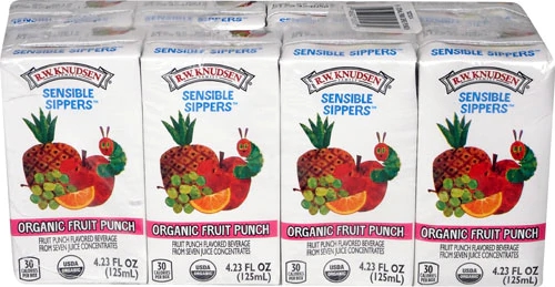 R.W. Knudsen Family Organic Sensible Sippers Fruit Punch - 8 Embalagens de 177ml cada