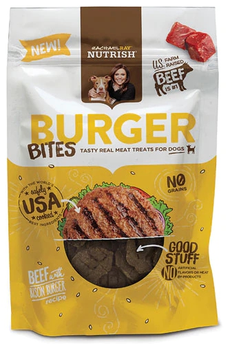 Petisco Rachael Ray Nutrish® Burger Bites Cordeiro e Bison 340g - Delicioso e Nutritivo para seu Cão