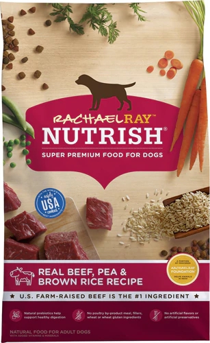Ração Seca Rachael Ray Nutrish Cão Carne, Ervilha e Arroz Integral - 12,7 kg