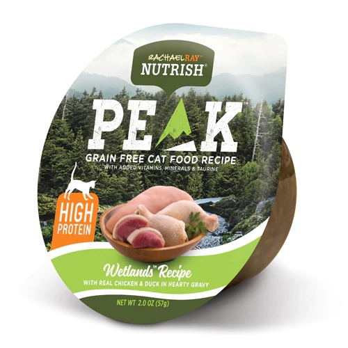 Rachael Ray Nutrish Peak Comida para Gatos Frango e Pato em Molho Saboroso, 24 Pacotes de 56g
