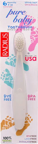 Escova de Dentes Ultra Macia Radius Pure Baby - 1 Unidade - Higiene Bucal Infantil