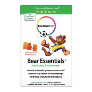 Rainbow Light Bear Essentials Multivitamínico e Mineral Sabor Fruta - 30 Sachês