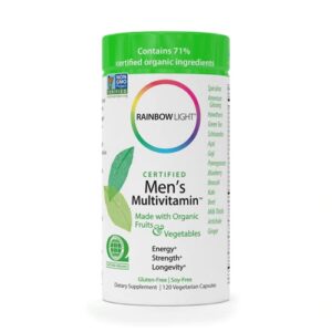 Rainbow Light Certified Organics™ Multivitamínico Masculino - 120 Cápsulas Vegetarianas