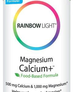 Rainbow Light Magnésio Cálcio Plus™ - Suplemento com Vitaminas e Minerais Essenciais - 90 Comprimidos