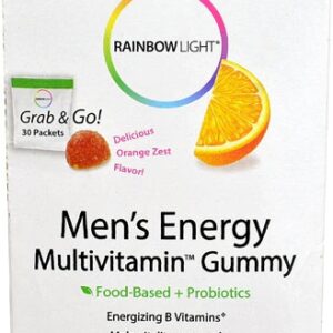 Rainbow Light Multivitamínico Goma para Homens Sabor Laranja - 30 Pacotes