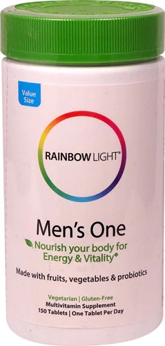 Rainbow Light Men's One™ Energy Multivitamínico - 150 Comprimidos | Energia e Vitalidade Masculina