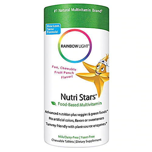 Rainbow Light NutriStars® Multivitamínico Sabor Frutas - 60 Comprimidos Mastigáveis