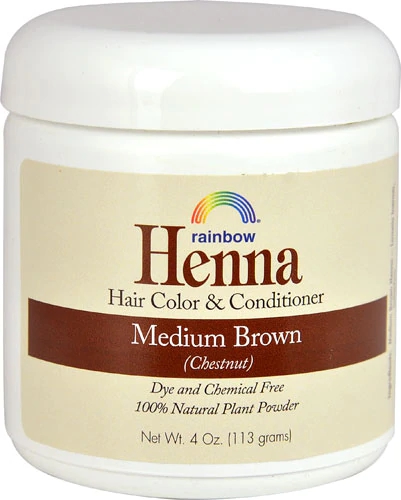 Tintura e Condicionador Henna Rainbow Research Castanho Médio Acaju 113g