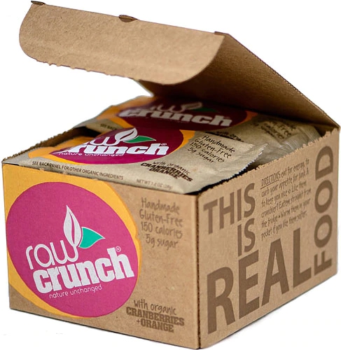 Barras de Cereal Orgânicas Raw Cranberry + Laranja - 12 Unidades (Aprox. 480g)