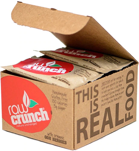 Barras Orgânicas Raw Crunch Goji Berry - Caixa com 12 Unidades