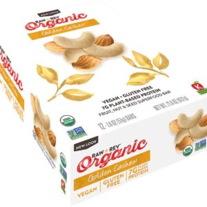 Barra de Frutas, Nozes e Sementes Orgânicas RAW REV Golden Cashew - 12 Barras (Aprox. 57g cada)