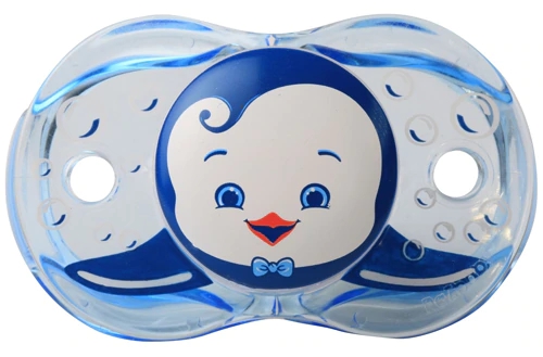 Chupeta RAZBaby Keep-It-Kleen Ethan Penguin 0-36 Meses - 1 Unidade - Silicone de Grau Médico