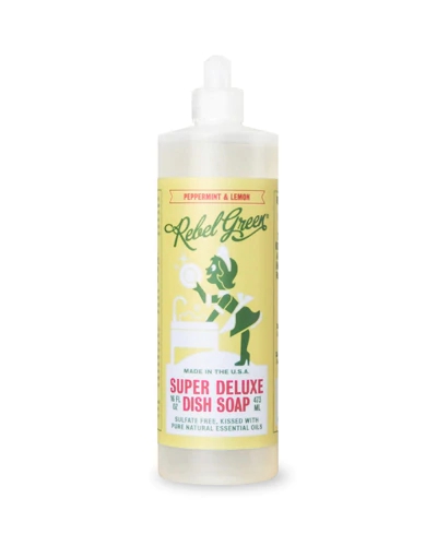 Rebel Green Super Deluxe Dish Soap Peppermint & Lemon -- 16 fl oz