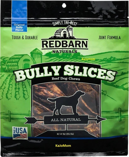 Petiscos RedBarn Bully Slices Beef Original - 255g - Mastigáveis Naturais para Cães