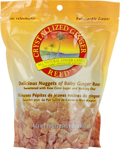 Reed's Crystallized Ginger Chews - Gengibre Cristalizado - 454g