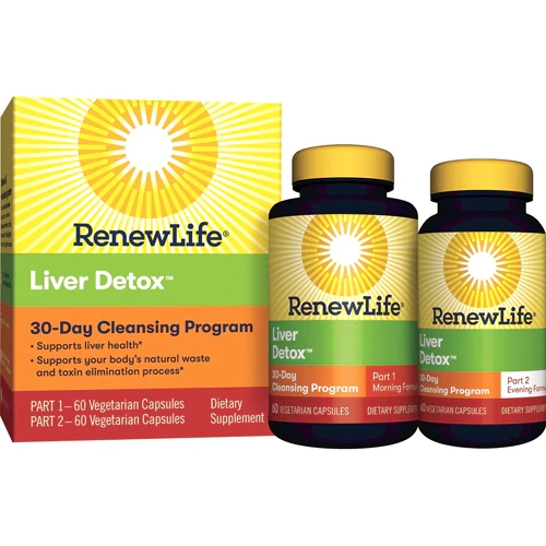 Renew Life Adult Cleanse - Liver Detox 120 Cápsulas Vegetais - Programa de 30 Dias